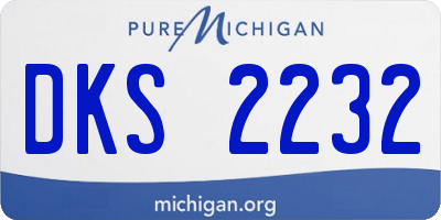 MI license plate DKS2232