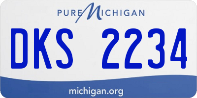 MI license plate DKS2234