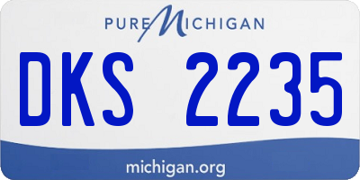 MI license plate DKS2235