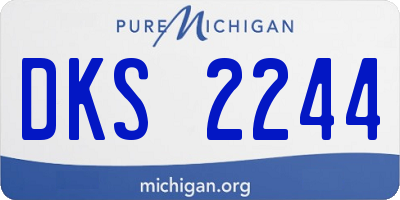 MI license plate DKS2244