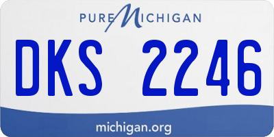 MI license plate DKS2246