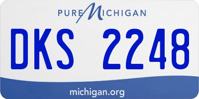 MI license plate DKS2248