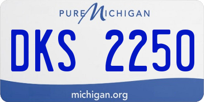 MI license plate DKS2250