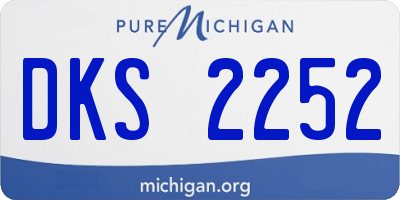 MI license plate DKS2252