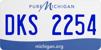 MI license plate DKS2254