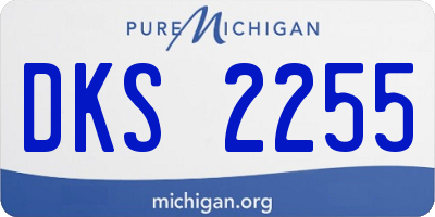 MI license plate DKS2255