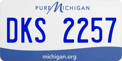MI license plate DKS2257