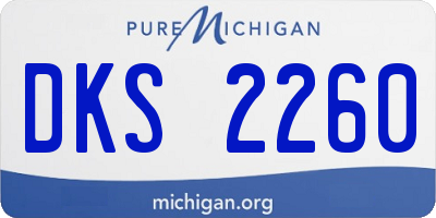 MI license plate DKS2260
