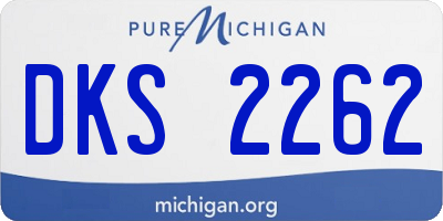 MI license plate DKS2262