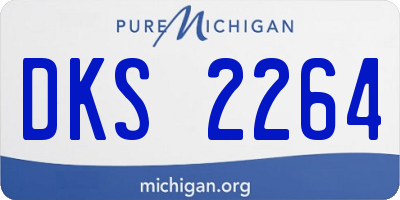 MI license plate DKS2264