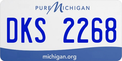 MI license plate DKS2268