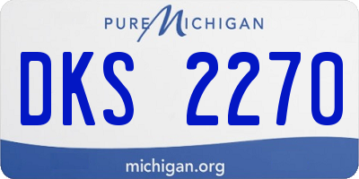 MI license plate DKS2270