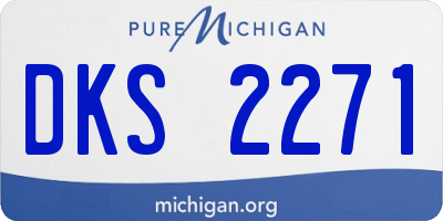 MI license plate DKS2271