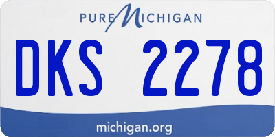 MI license plate DKS2278