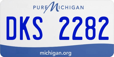 MI license plate DKS2282