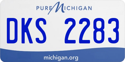 MI license plate DKS2283