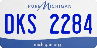 MI license plate DKS2284