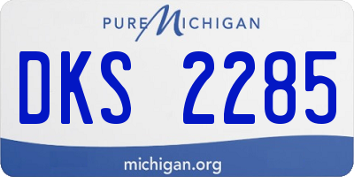 MI license plate DKS2285