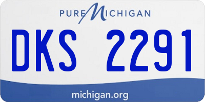 MI license plate DKS2291