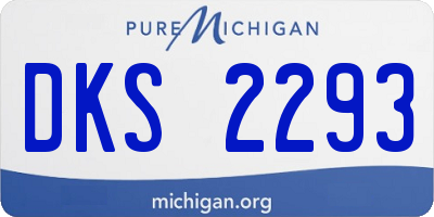 MI license plate DKS2293