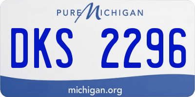 MI license plate DKS2296