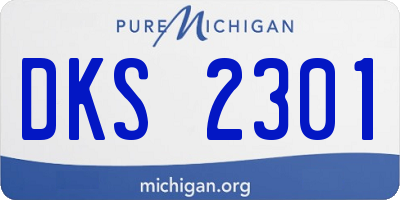 MI license plate DKS2301
