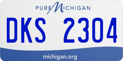 MI license plate DKS2304