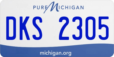 MI license plate DKS2305