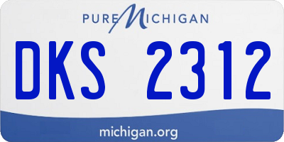 MI license plate DKS2312
