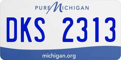 MI license plate DKS2313