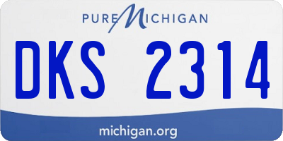 MI license plate DKS2314