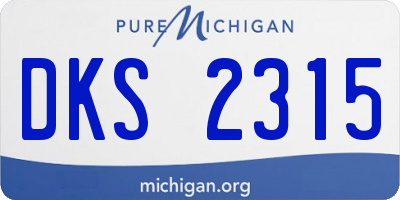 MI license plate DKS2315