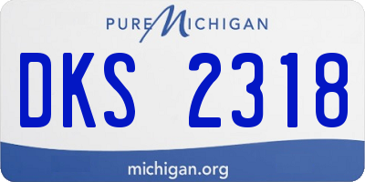 MI license plate DKS2318