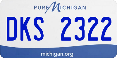 MI license plate DKS2322