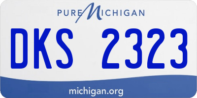 MI license plate DKS2323