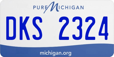 MI license plate DKS2324