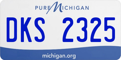 MI license plate DKS2325