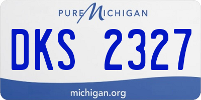 MI license plate DKS2327