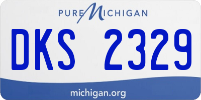 MI license plate DKS2329