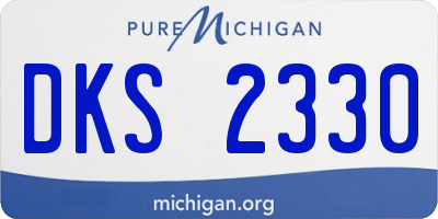 MI license plate DKS2330