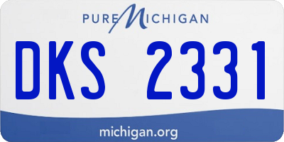 MI license plate DKS2331
