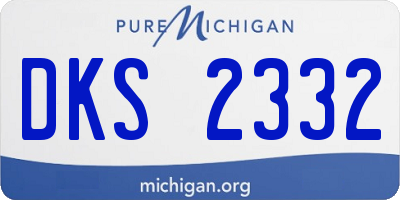 MI license plate DKS2332