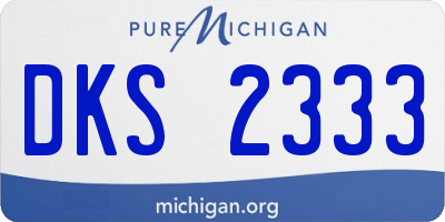 MI license plate DKS2333