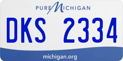 MI license plate DKS2334