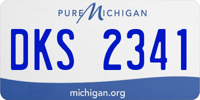 MI license plate DKS2341