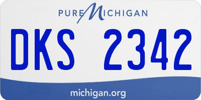 MI license plate DKS2342