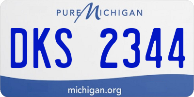 MI license plate DKS2344