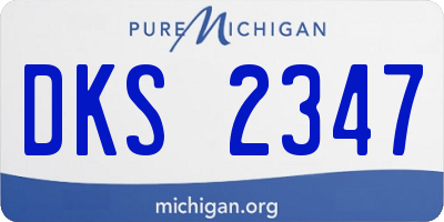 MI license plate DKS2347
