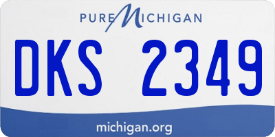 MI license plate DKS2349
