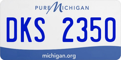 MI license plate DKS2350